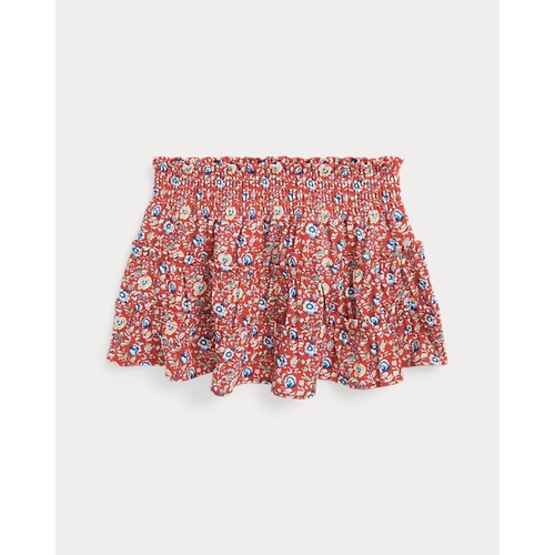 폴로 랄프로렌 Floral Tiered Crepe Skirt