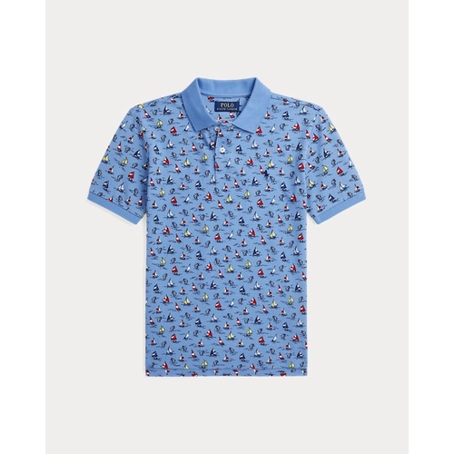 폴로 랄프로렌 Sailboat-Print Cotton Mesh Polo Shirt