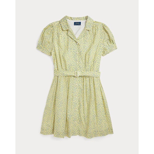 폴로 랄프로렌 Belted Floral Cotton Batiste Dress