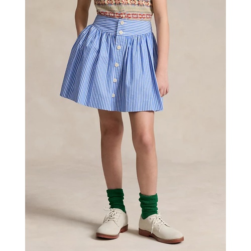 폴로 랄프로렌 Striped Cotton Poplin Skirt