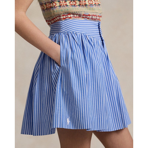 폴로 랄프로렌 Striped Cotton Poplin Skirt