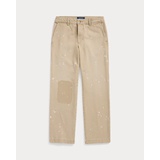 Paint-Splatter Cotton Chino Pant