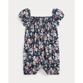 Floral Cotton Poplin Bubble Shortall