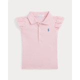 Eyelet Stretch Mesh Polo Shirt