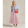 Striped Cotton A-Line Skirt