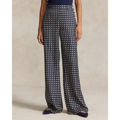 폴로 랄프로렌 Geo-Motif Silk Wide-Leg Pant