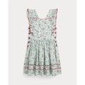 Floral Linen-Cotton Dress