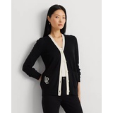 Two-Tone Cotton-Blend Cardigan