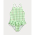 Polo Pony Ruffled One-Piece Swimsuit