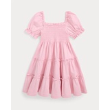 Smocked Cotton Jersey Dress