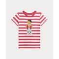 Striped Polo Bear Cotton Jersey Tee