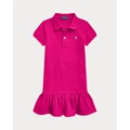 Cotton Mesh Polo Dress