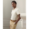 Linen-Cotton Pique Polo Shirt