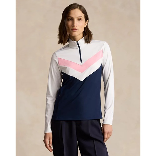 폴로 랄프로렌 Striped Interlock Quarter-Zip Pullover