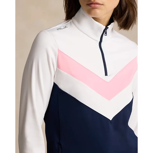 폴로 랄프로렌 Striped Interlock Quarter-Zip Pullover