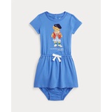 Polo Bear Cotton Jersey Dress & Bloomer