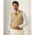 Silk-Blend Herringbone Sweater Vest