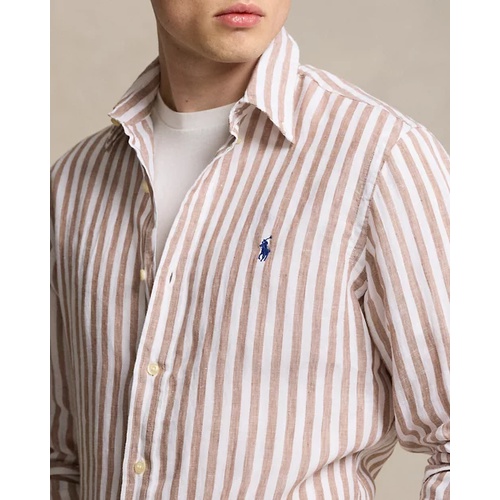 폴로 랄프로렌 Custom Fit Striped Linen Shirt