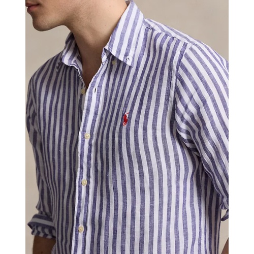 폴로 랄프로렌 Custom Fit Striped Linen Shirt