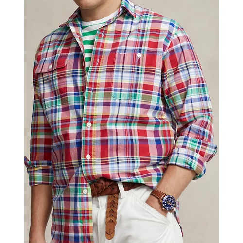 폴로 랄프로렌 Classic Fit Plaid Oxford Workshirt