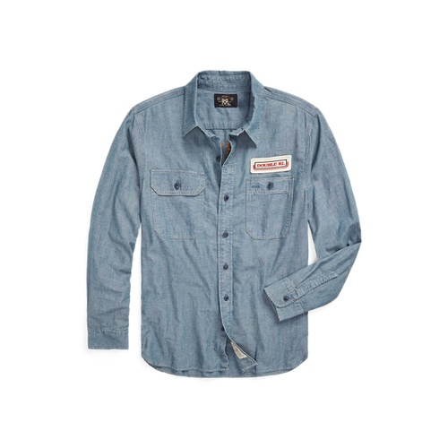 폴로 랄프로렌 Embroidered Indigo Chambray Workshirt