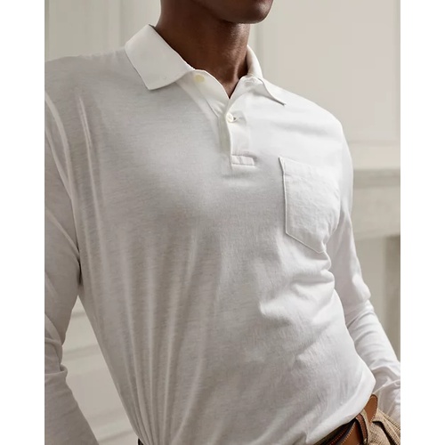 폴로 랄프로렌 Lisle Pocket Long-Sleeve Polo Shirt