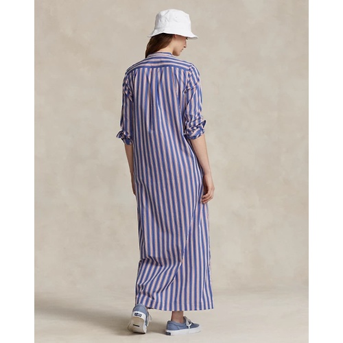 폴로 랄프로렌 Striped Cotton Long-Sleeve Shirtdress