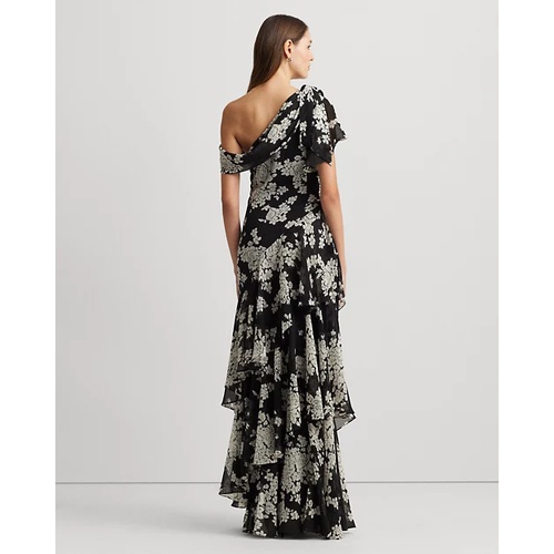 폴로 랄프로렌 Floral Georgette One-Shoulder Gown