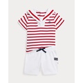 Cotton Interlock Sailor Tee & Short Set