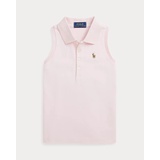 Cotton Mesh Sleeveless Polo Shirt