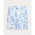 Tie-Dye-Print Fleece Short