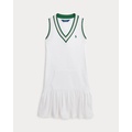 Cricket-Stripe Cotton Terry Dress