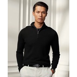 Wool Pique Quarter-Zip Sweater