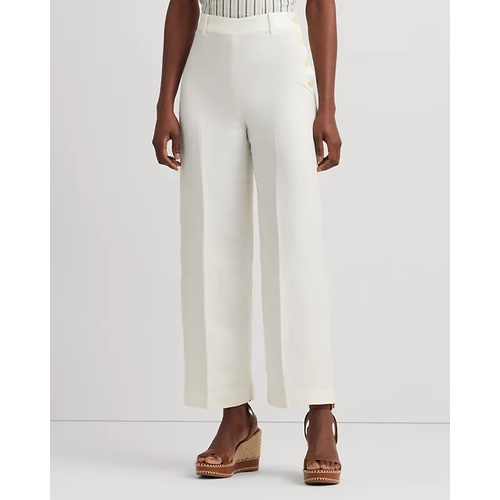 폴로 랄프로렌 Linen-Blend Twill Wide-Leg Cropped Pant