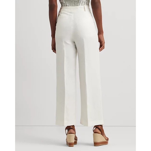 폴로 랄프로렌 Linen-Blend Twill Wide-Leg Cropped Pant