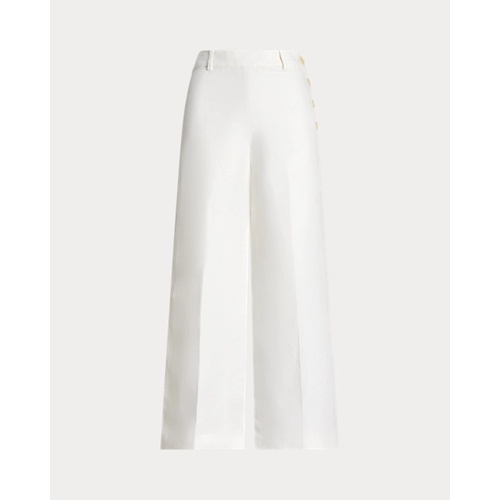 폴로 랄프로렌 Linen-Blend Twill Wide-Leg Cropped Pant