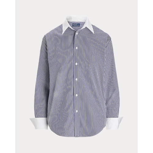 폴로 랄프로렌 Extended-Cuff Striped Cotton Shirt