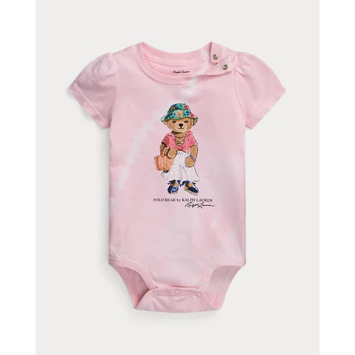 폴로 랄프로렌 Tie-Dye Polo Bear Cotton Jersey Bodysuit