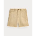 Distressed Cotton Twill Short