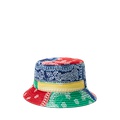 Bandanna-Print Color-Blocked Bucket Hat