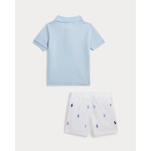 폴로 랄프로렌 Mesh Polo Shirt & Short Set