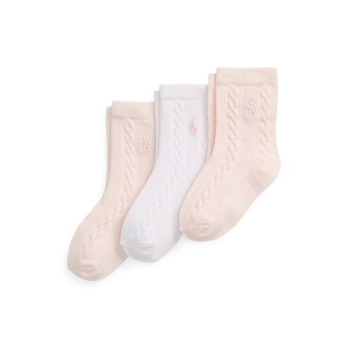 폴로 랄프로렌 Cable-Knit Ankle Sock 3-Pack