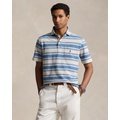 Classic Fit Striped Mesh Polo Shirt