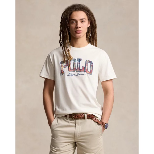 폴로 랄프로렌 Classic Fit Plaid-Logo Jersey T-Shirt