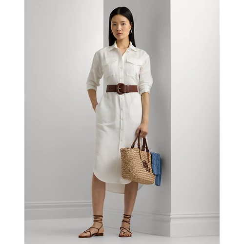 폴로 랄프로렌 Linen-Blend Shirtdress