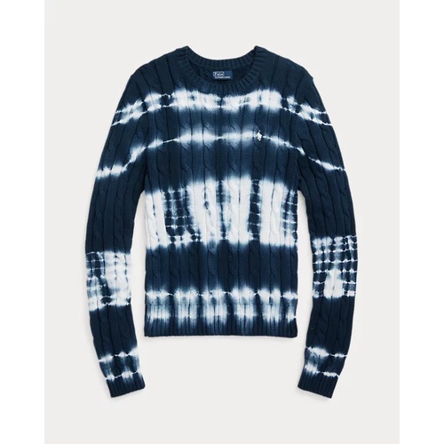 폴로 랄프로렌 Tie-Dye Cable-Knit Cotton Sweater