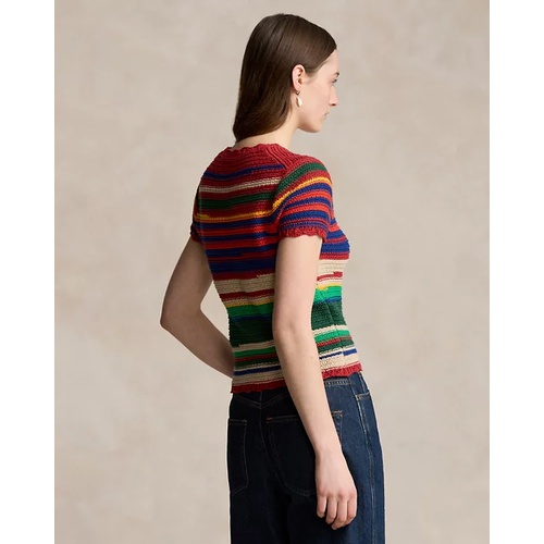 폴로 랄프로렌 Striped Cotton-Linen Sweater