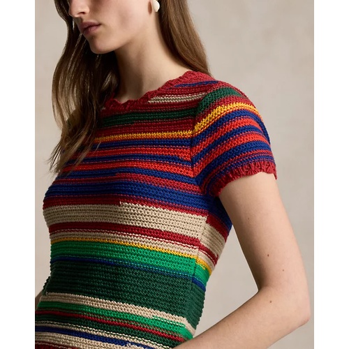폴로 랄프로렌 Striped Cotton-Linen Sweater