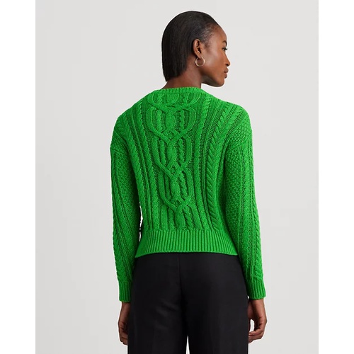 폴로 랄프로렌 Cable-Knit Cotton Crewneck Sweater