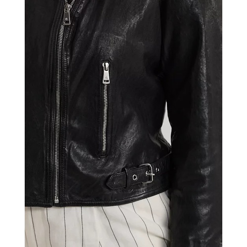 폴로 랄프로렌 Tumbled Leather Moto Jacket